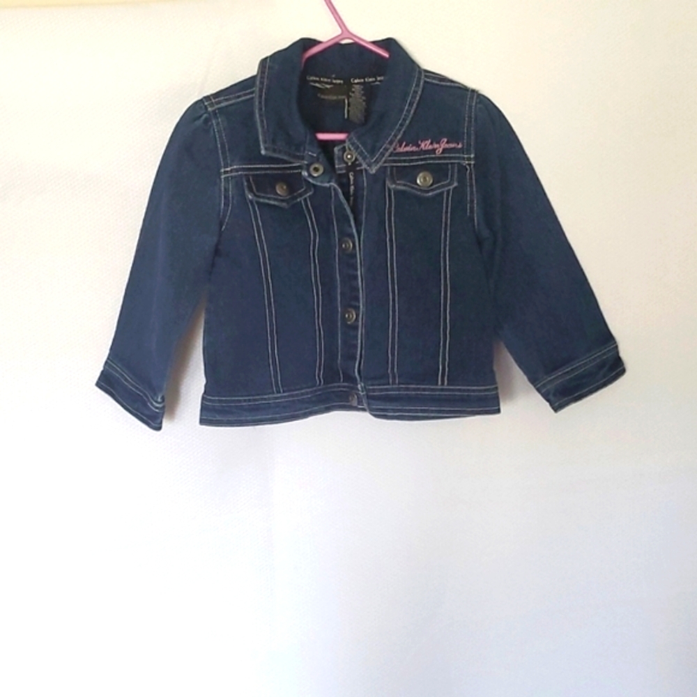 Calvin Klein Girls Blue Jean Jacket Size 24 Months 2T